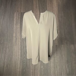 Shop Stevie Sage Green V-Neck Blouse Size Small